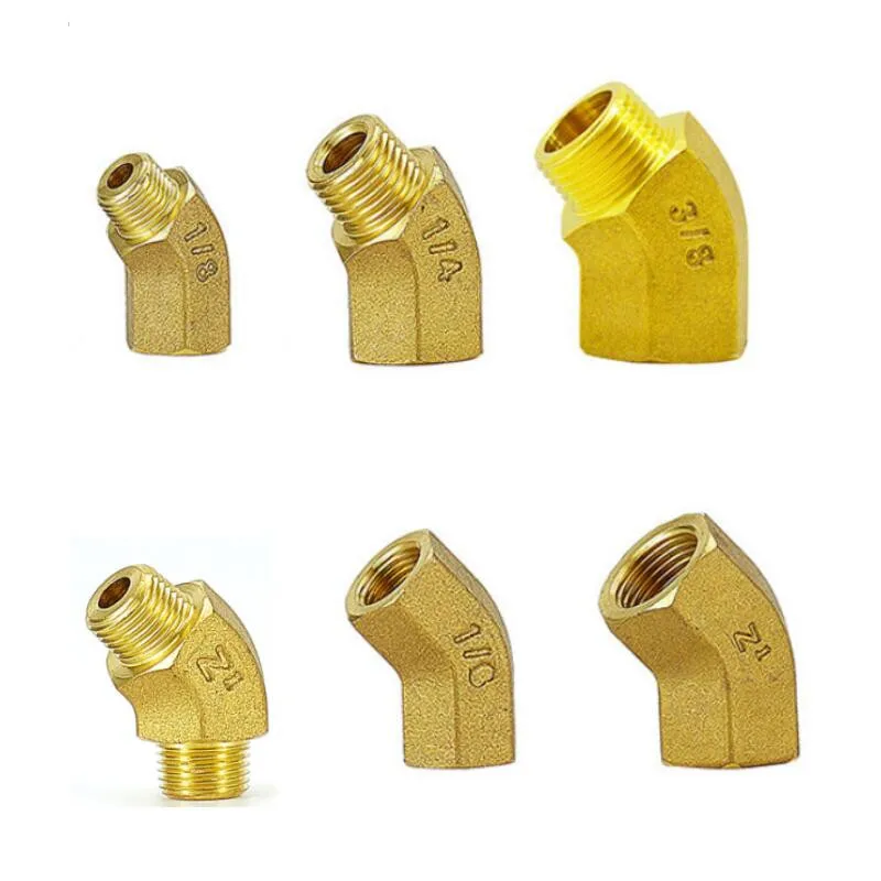 

Латунные фитинги для труб BSPP 1/8", 1/4", 3/8" 45 градусов