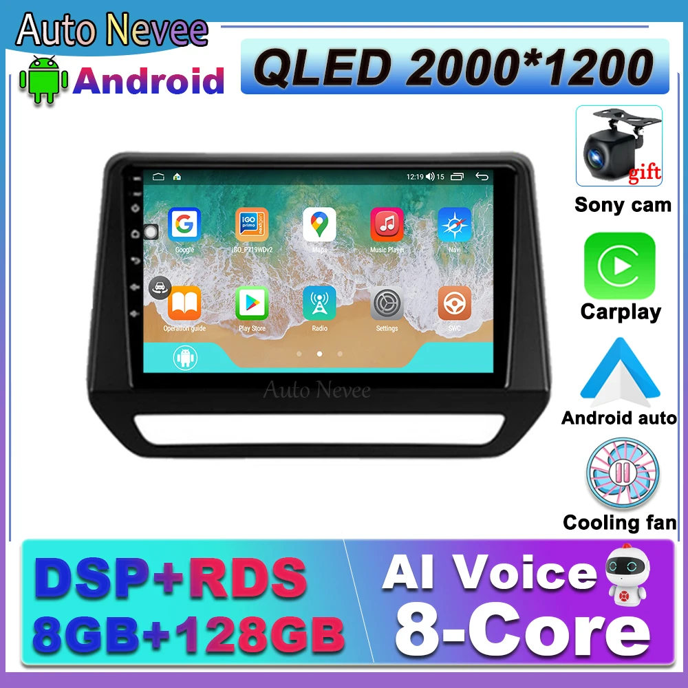 

QLED Android 12 For Renault Triber 2019 - 2020 For Nissan magnite 2021 Car Radio Multimedia Video Player Navigation stereo GPS