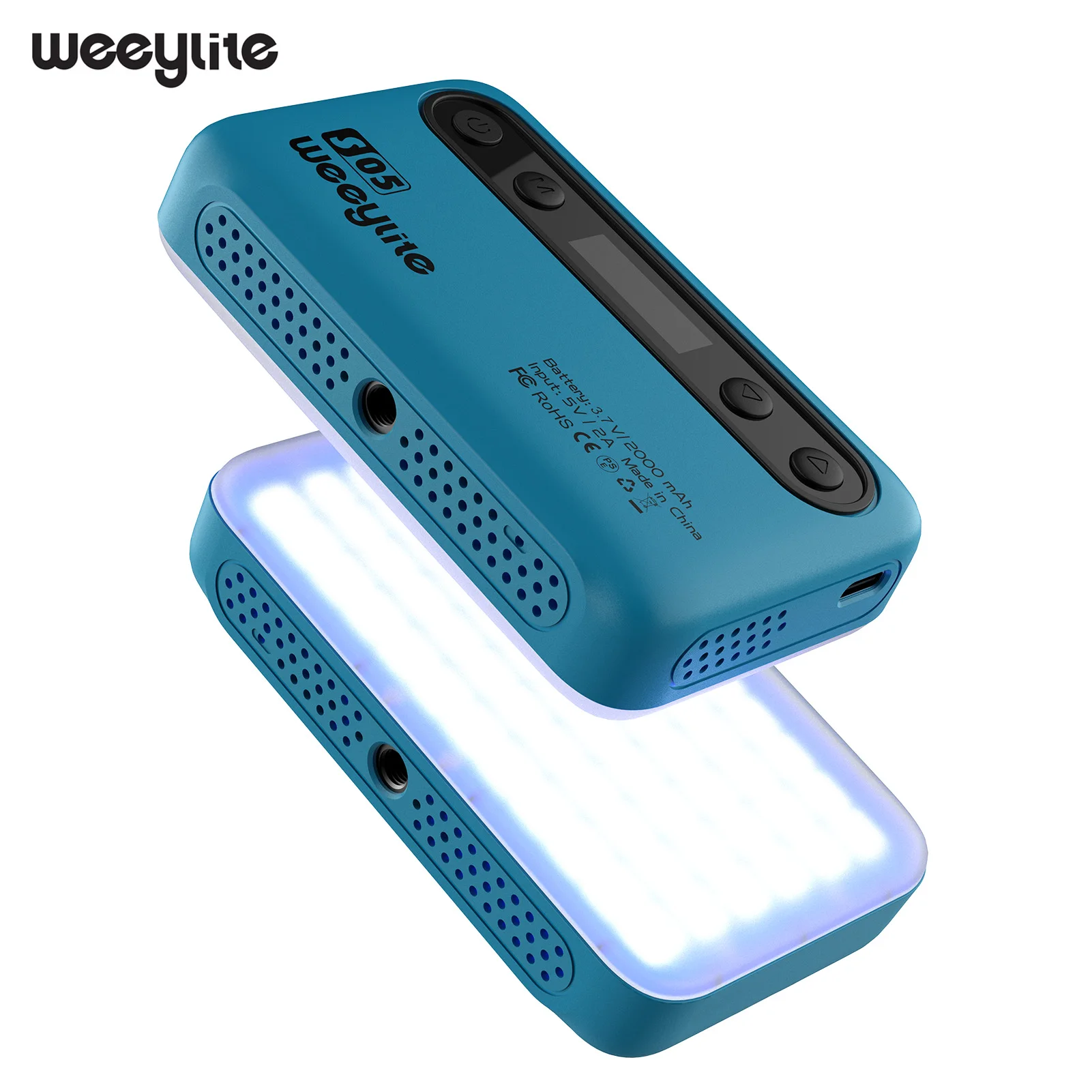 

Weeylite S05 Pocket RGB Video Light LED Fill Light 2800K-6800K Dimmable 26 Scene Lighting Effects APP Remote Control OLED Screen