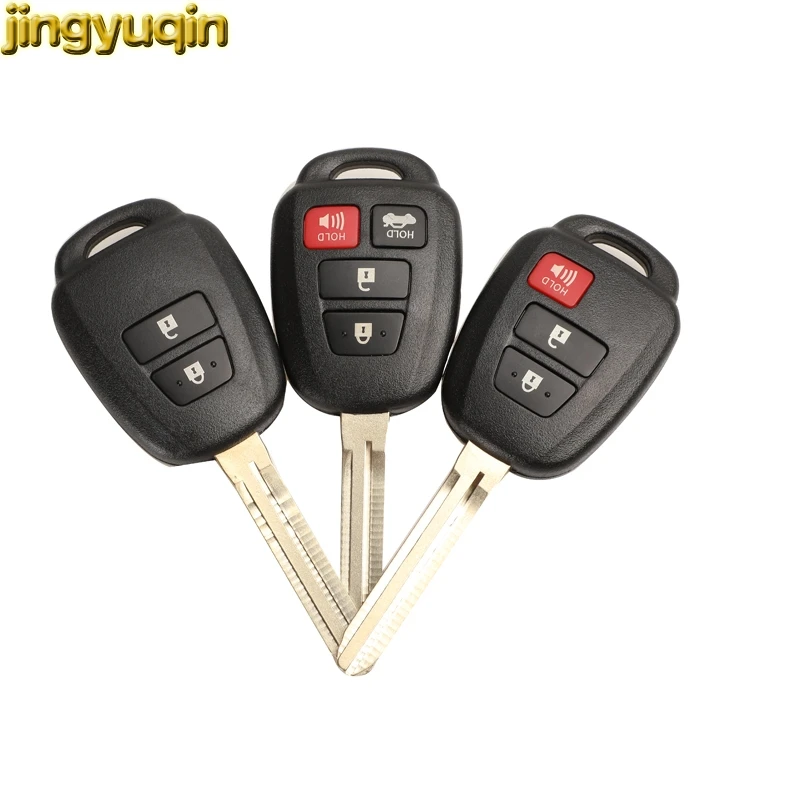 

Jingyuqin 15pcs Remote Car Key Shell for Toyota Camry Prius 2012 2013 2014 2015 2016 2017 Corolla RAV4 TOY43 2/3/4Button KeyCase