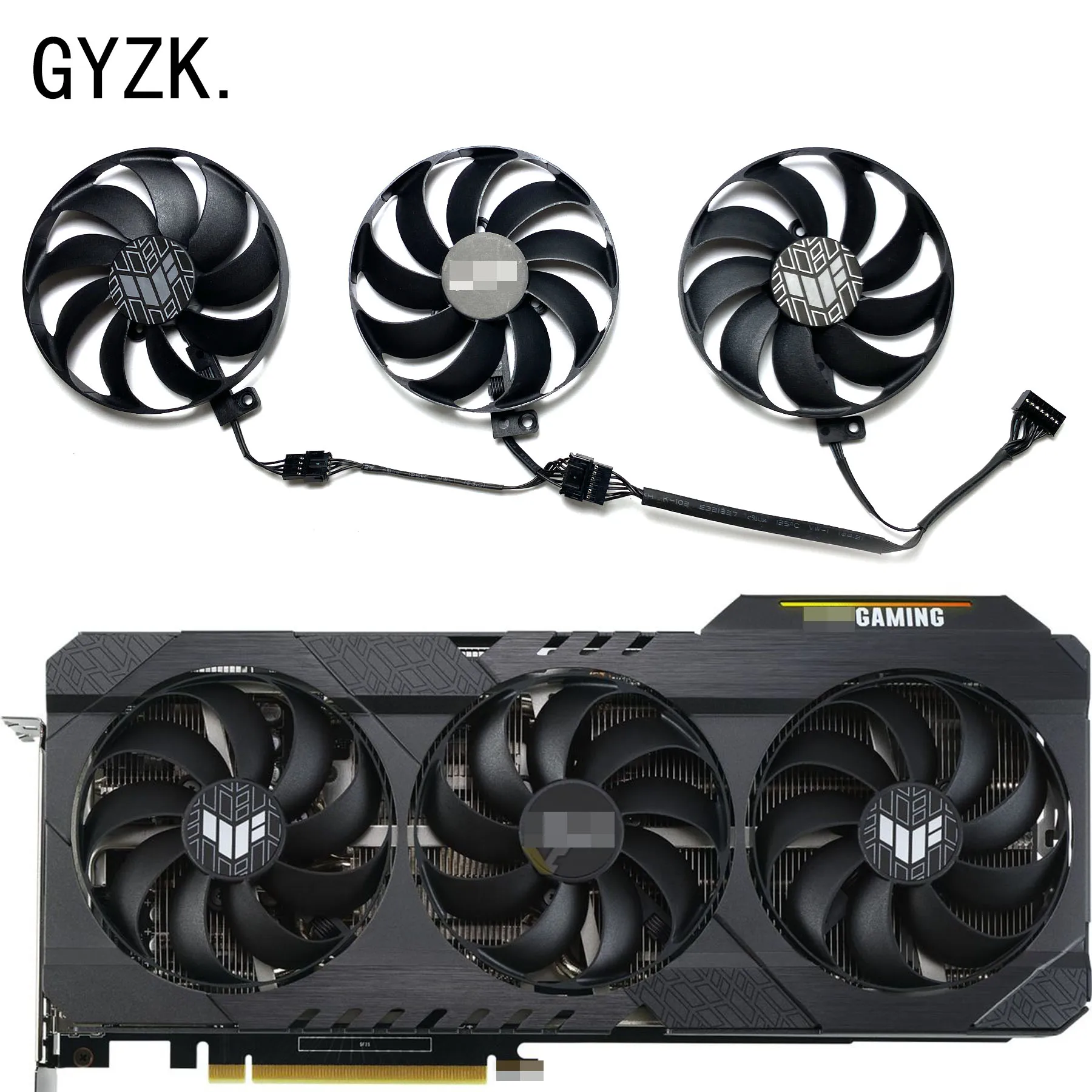 Новый сменный вентилятор для видеокарты ASUS GeForce RTX3060 3060ti 3070 3070ti 3080 3080ti 3090 LHR TUF OC CF9010U12S