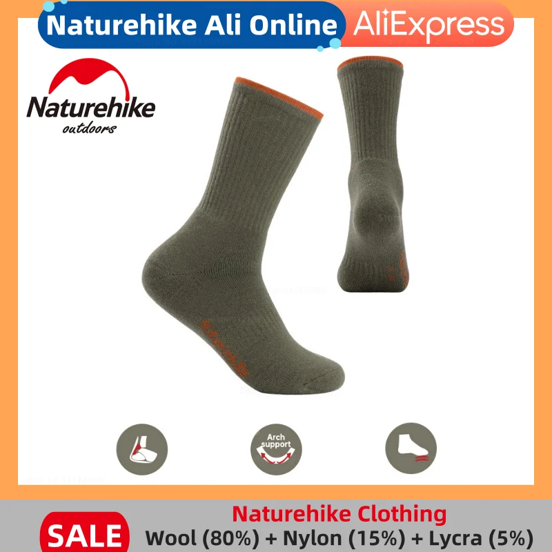 

Naturehike Camping Outdoor Winter Socks Thick Warm High Quality Harajuku Retro Snow Casual Antifreeze Wool Socks Hiking Climbing