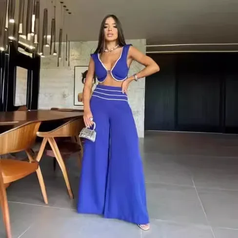 Женский костюм из двух предметов привлекательный короткий жилет без бретелек и