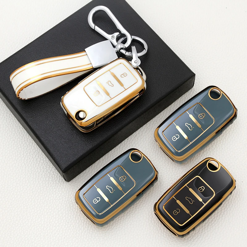 

TPU Car Key Case Cover Shell Protect For VW Volkswagen Polo Tiguan Passat B5 B6 B7 Golf 4 5 6 MK6 Jetta Lavida For Skoda Octavia