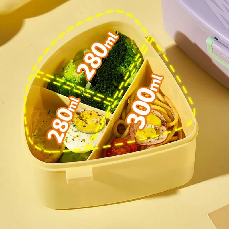 Детский ланч-бокс Bento с 3 отделениями милый для взрослых многоразовый разделенные