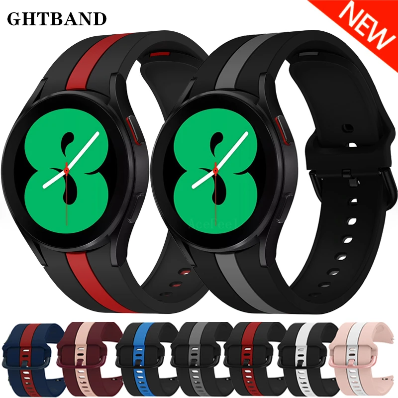20mm Watch Band For Samsung Galaxy Watch 4 classic 46mm 42mm smartwatch Silicone Sports Bracelet Galaxy Watch 4 44mm 40mm Strap
