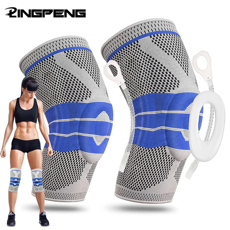 Knee Brace Compression Knee Sleeve with Patella Gel Pad & Side Stabilizers Knee Support Bandage for Pain Relief Running Workout