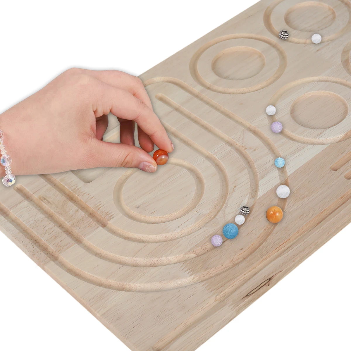 

Деревянная доска для бижутерии, лоток для бисероплетения с точными знаками, лоток для изготовления гладких ювелирных изделий «сделай сам», ...