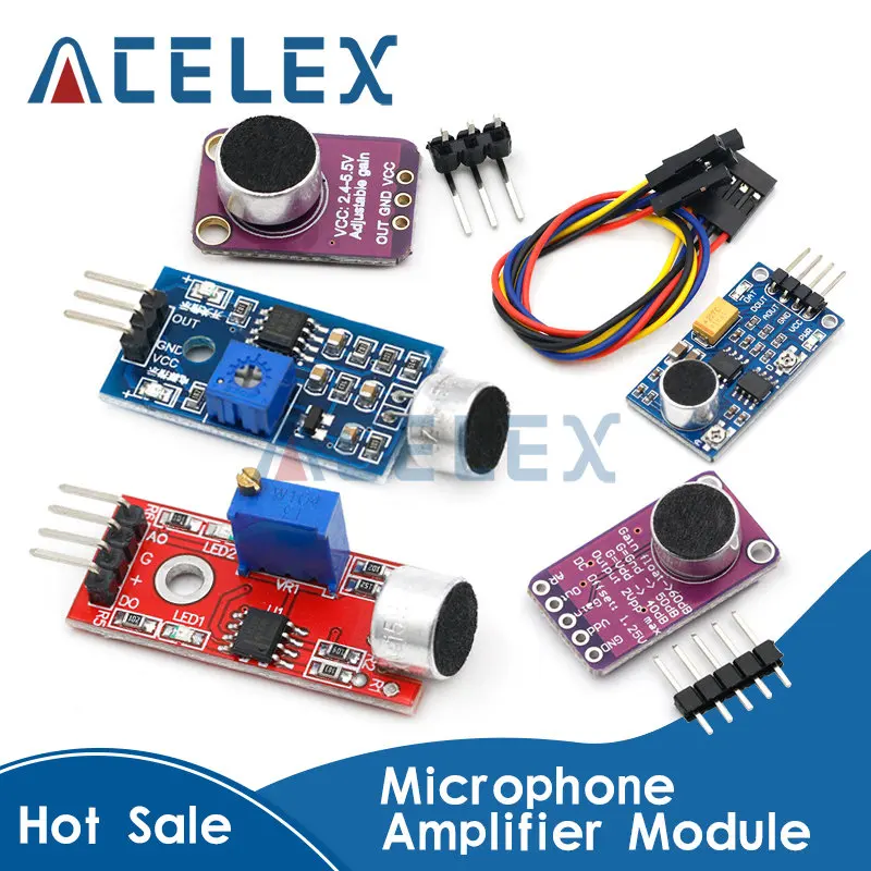 

Микрофонный усилитель Electret, стабильный модуль MAX9814, автоматическое управление усилением MAX4466