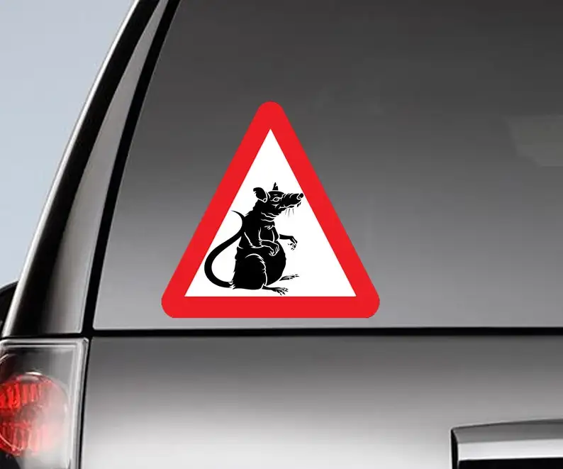 

Rat sign , Rat decal, Rat magnet, Rat sticker, 5,9x5,9 inch