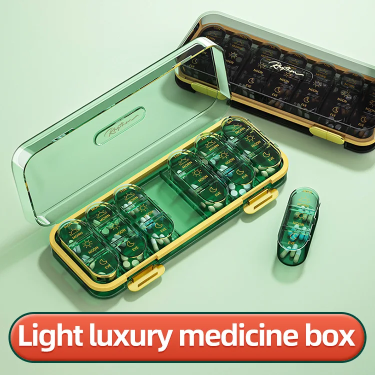 Pill Cases Seven-day Medicine Box 21 Compartment Portable Pill Box Large Capacity Portable Medicine Box Pastilleros De Medicinas