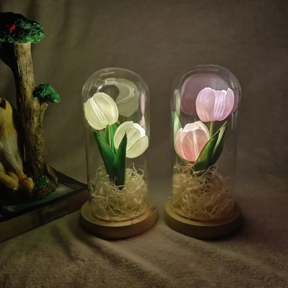 

Ночник с цветочным рисунком, практичная портативная лампа с низким энергопотреблением для спальни