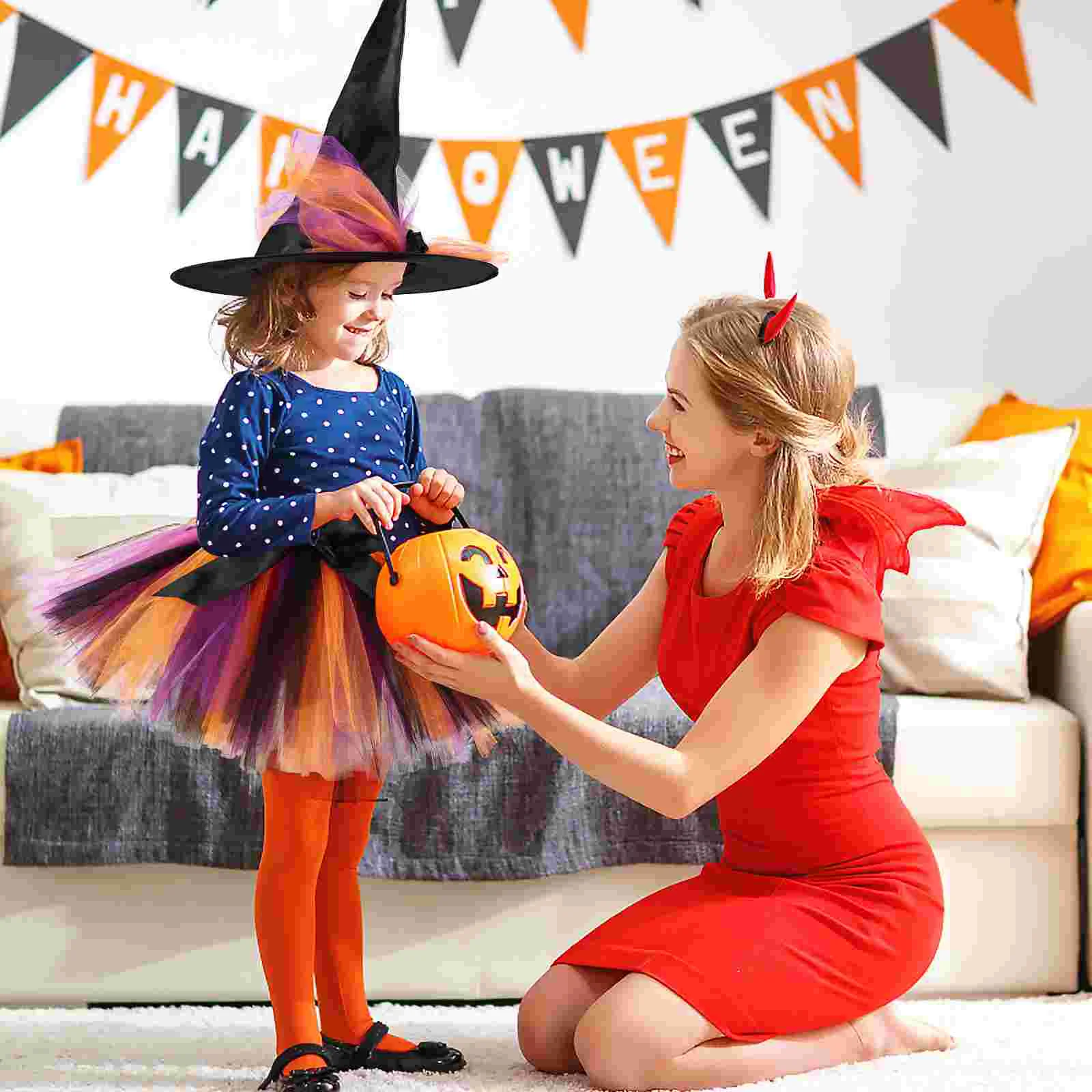 Юбка-пачка ведьмы на Хэллоуин детский костюм реквизит праздничное платье