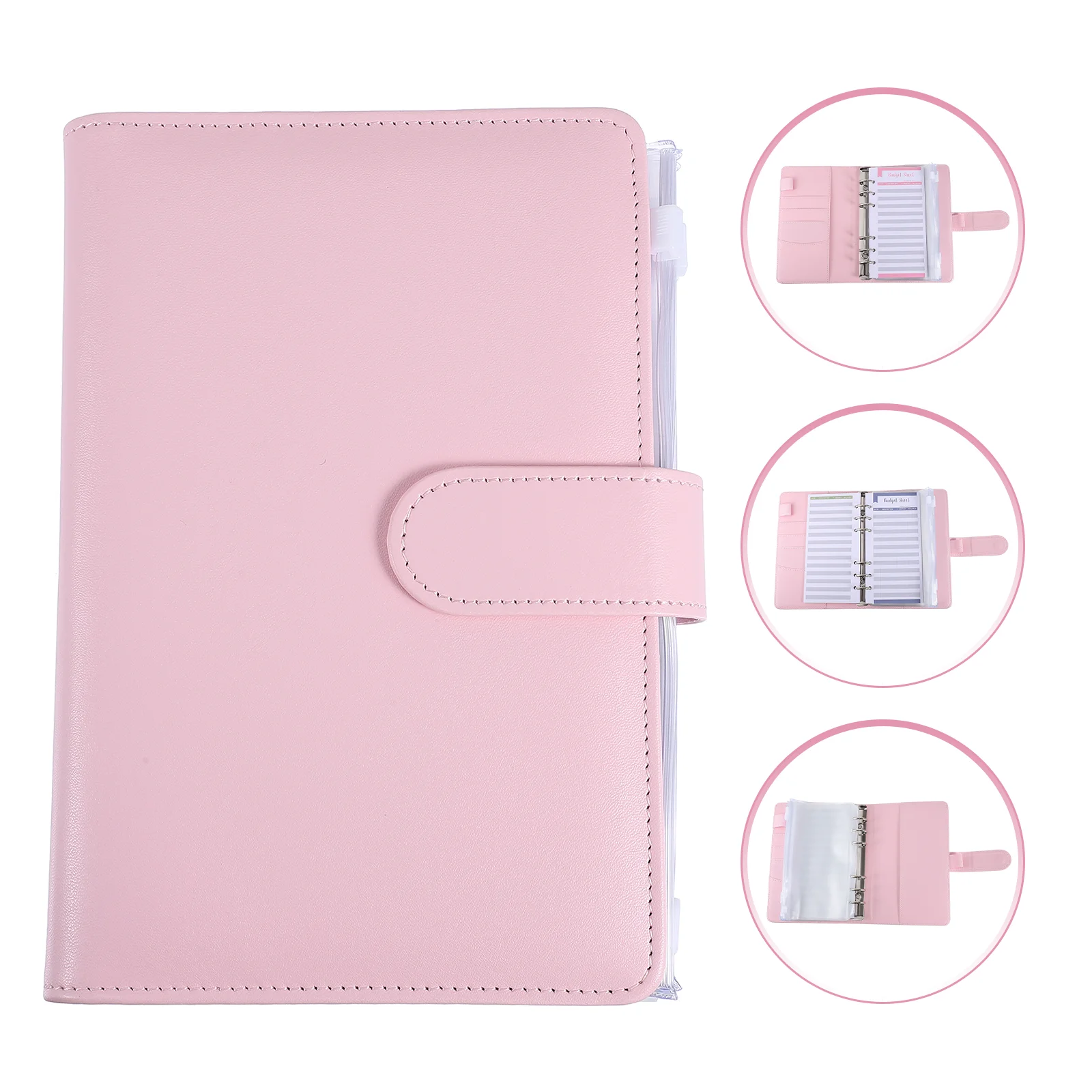 

1 Set Magnetic Buckle Notepad Budget Loose Leaf Notepad Cash Organize Notebooks Money Planning Notebook for Home Family Student