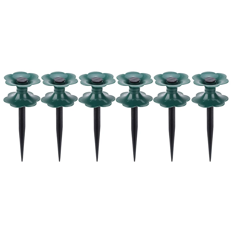 

12 Pack Garden Hose Guide Spike,Duty Dark Green Spin Top, Keeps Garden Hose Out Of Flower Beds, For Plant Protection