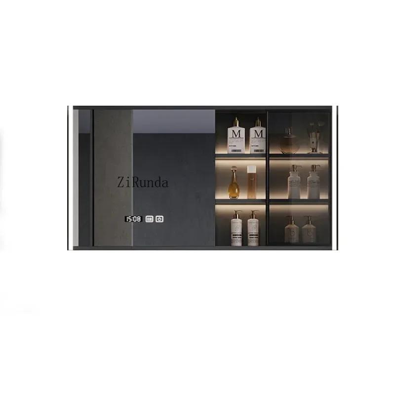 Комбинированный шкаф для ванной комнаты современный минималистичный рок-панель