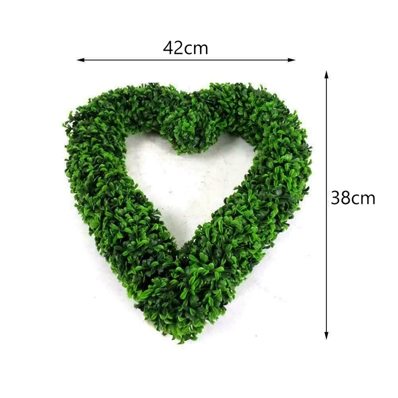 Акция! Садовые товары Topiary Boxwood Heart Door Hanging Love Home Decor | Венки и гирлянды