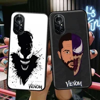 venom comics clear phone case for huawei honor 20 10 9 8a 7 5t x pro lite 5g black etui coque hoesjes comic fash design