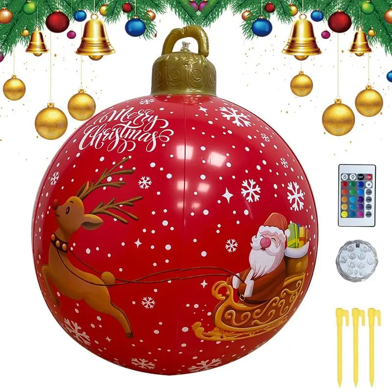 

Рождественские украшения в виде шаров, 60 см, Креативные украшения для рождественской елки, домашнее уличное веселье, Искусственная елка из ПВХ, Рождественский подарок