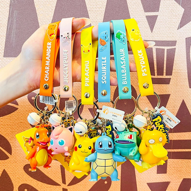 

Брелок в виде покемона, аниме, Пикачу, Сквиртл, Бульбазавр, кукла чармандер, брелок для ключей от машины, Детский рюкзак, сумка для девочек, оптовая продажа, подвески