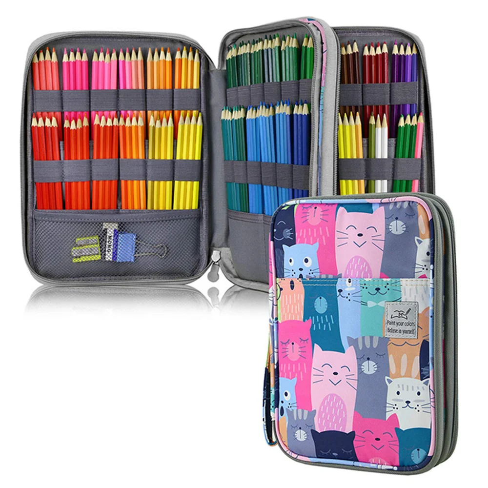 

96/192 Slots Pencil Case School Pencilcase for Girls Boys Pen Bag Large Capacity Penal Stationery Penalty Cartridge Box Supplies