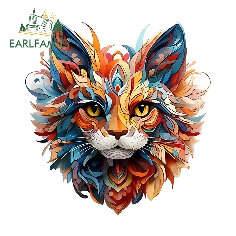 

EARLFAMILY 13 см, автомобильные наклейки в виде кота и Льва, водонепроницаемые, оригинальные, с защитой от царапин, протектор для двери автомобиля