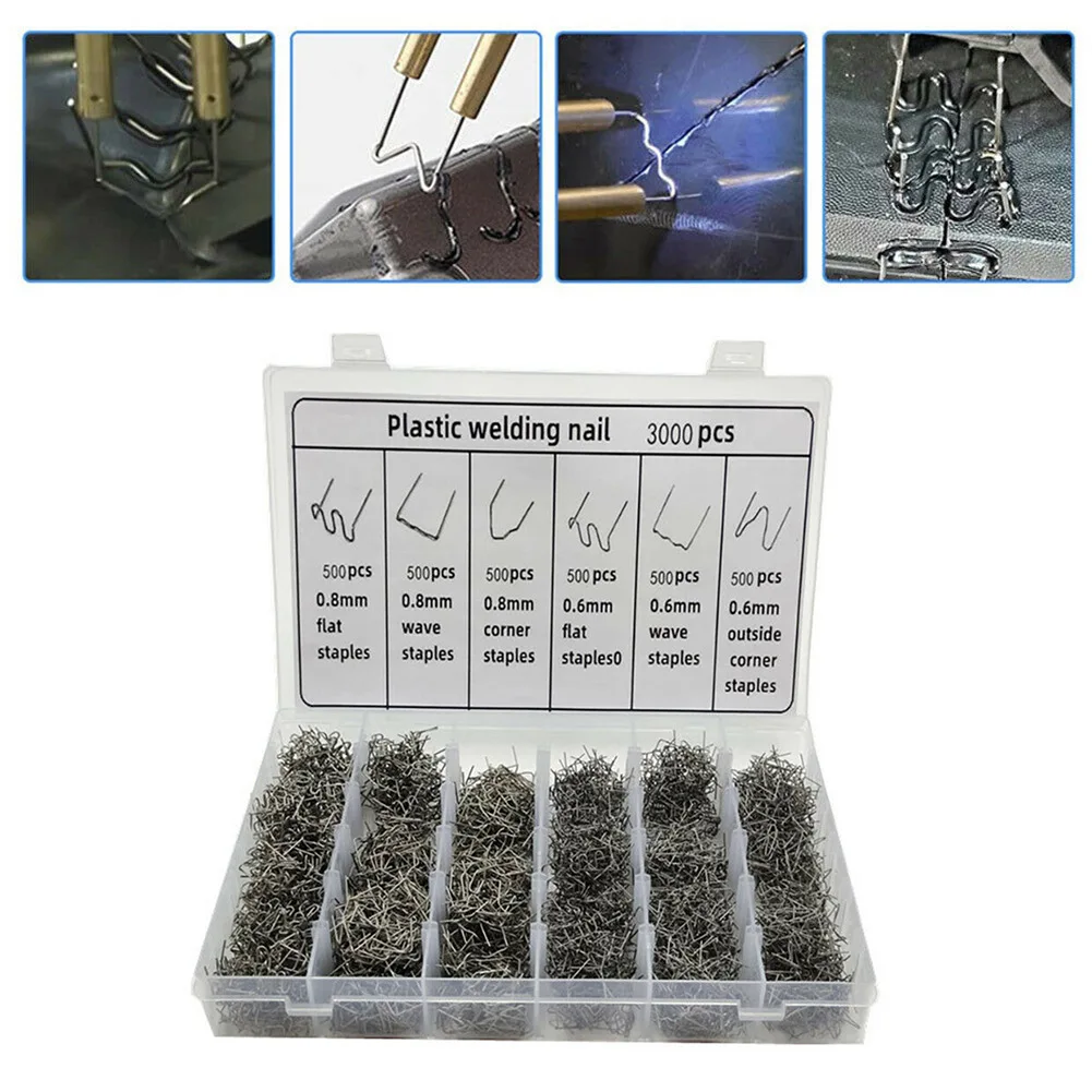 

3000Pcs Plastic Repair Machine Welding Hot Stapler Bumper Fender Welder Staples Repair/Welding I.e Nylon PVC ABS Etc. Anti-wear
