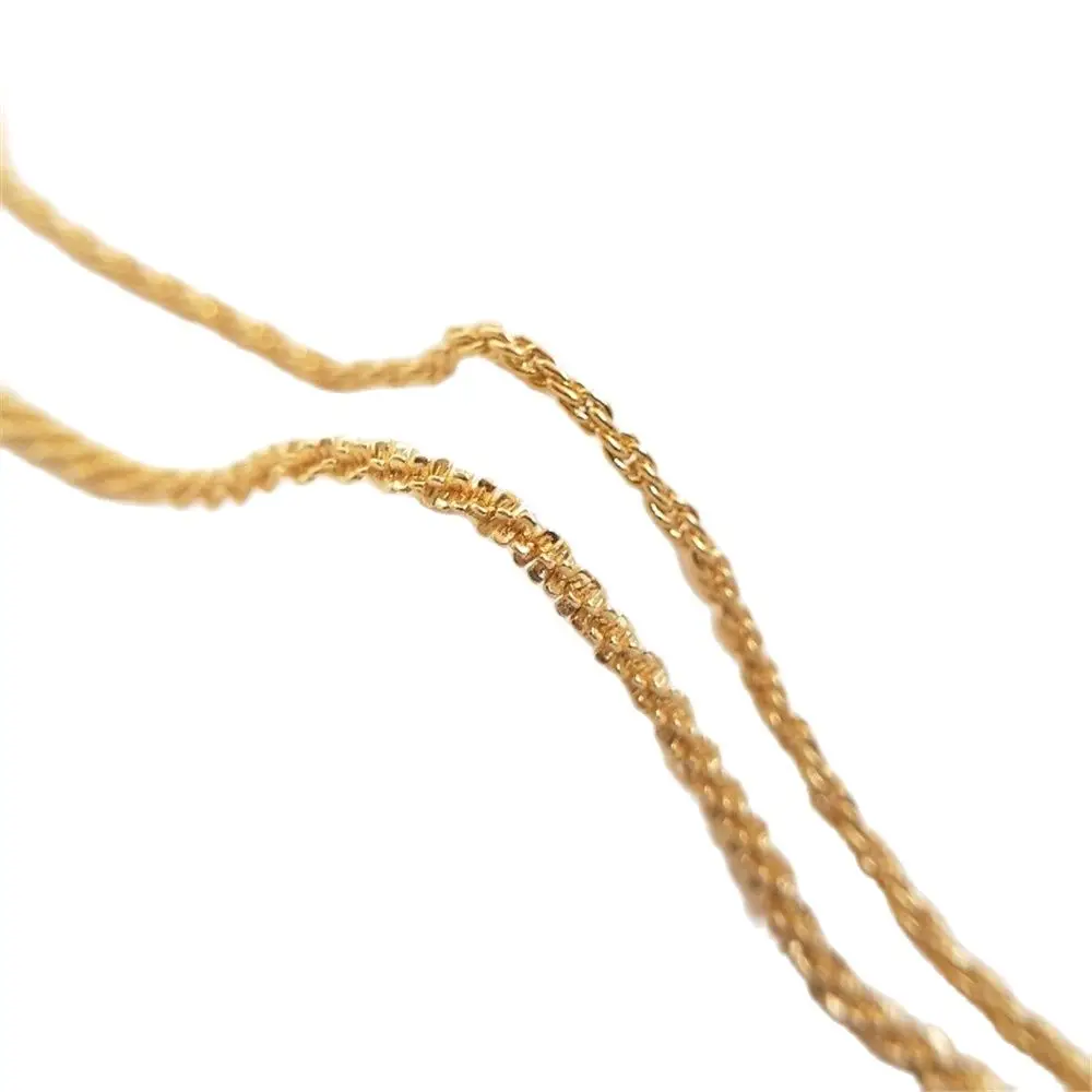 

South Korea copper chain 18K gold explosion style twist chain clavicle chain caterpillar necklace for men and women naked chain