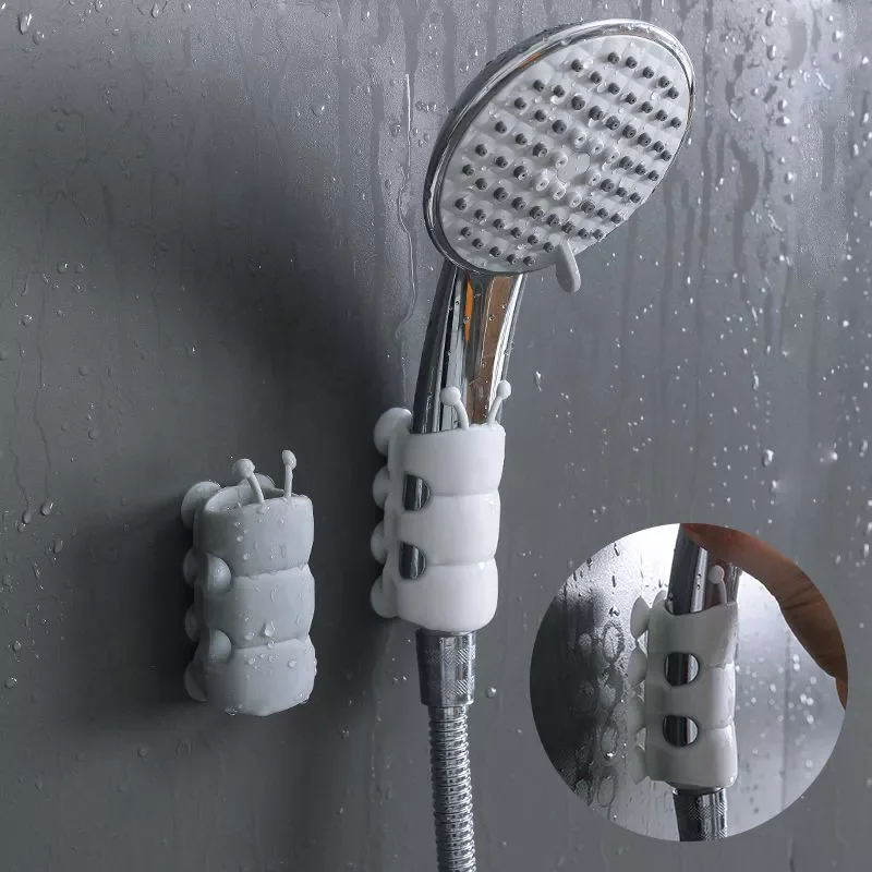 

Shower Head Holder Durable Reusable Removable Silicone Shower Handheld Wall Mount Suction Cup Shower Bracket Bathroom Gadget