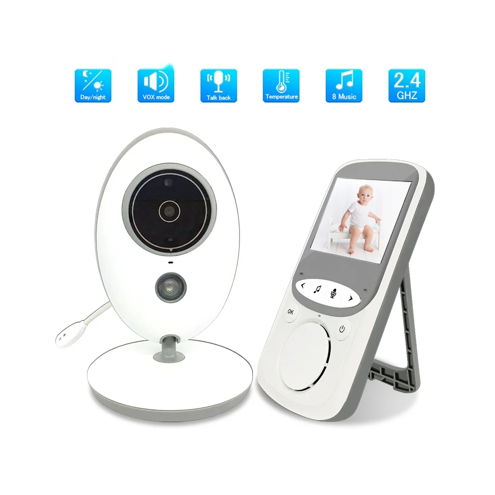 

Baby Monitor with Camera Wireless Music Intercom IR Audio Video Nanny Camera Temperature Monitoring babysitter VB605 baby phone
