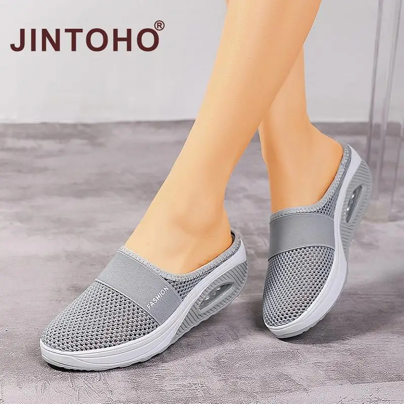 Женские туфли на платформе женские сланцы тапочки дышащая сетчатая легкая