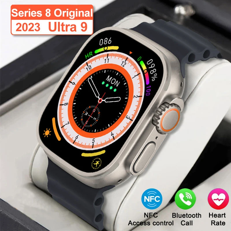 

Ultra 9 Smartwatch Ultra series 8 relogio 2023 iwo w68 ＋ Ultra Upgraded Compass NFC GPS Smart Watch For Men PK HK8 Pro Max T800