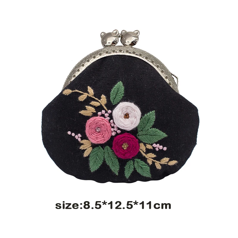 Набор для вышивания сделай сам кошелек сумка целуев цветочный узор вышивки