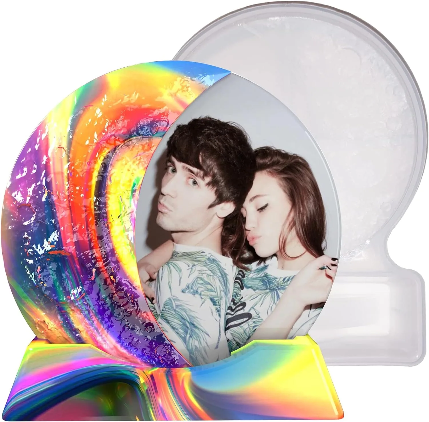 Лунная фоторамка с основанием силиконовая форма DIY кристалл