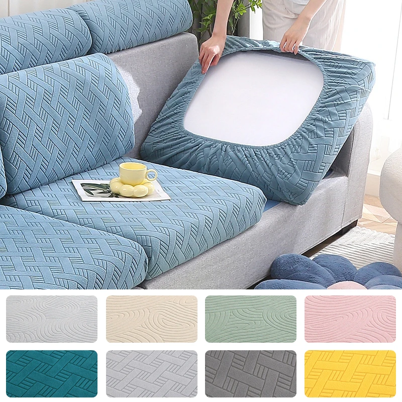 

Stretch Sofa Seat Cushion Cover Jacquard Sofa Cover for Living Room Chair Cover Washable Removable Furniture Protector 1PC