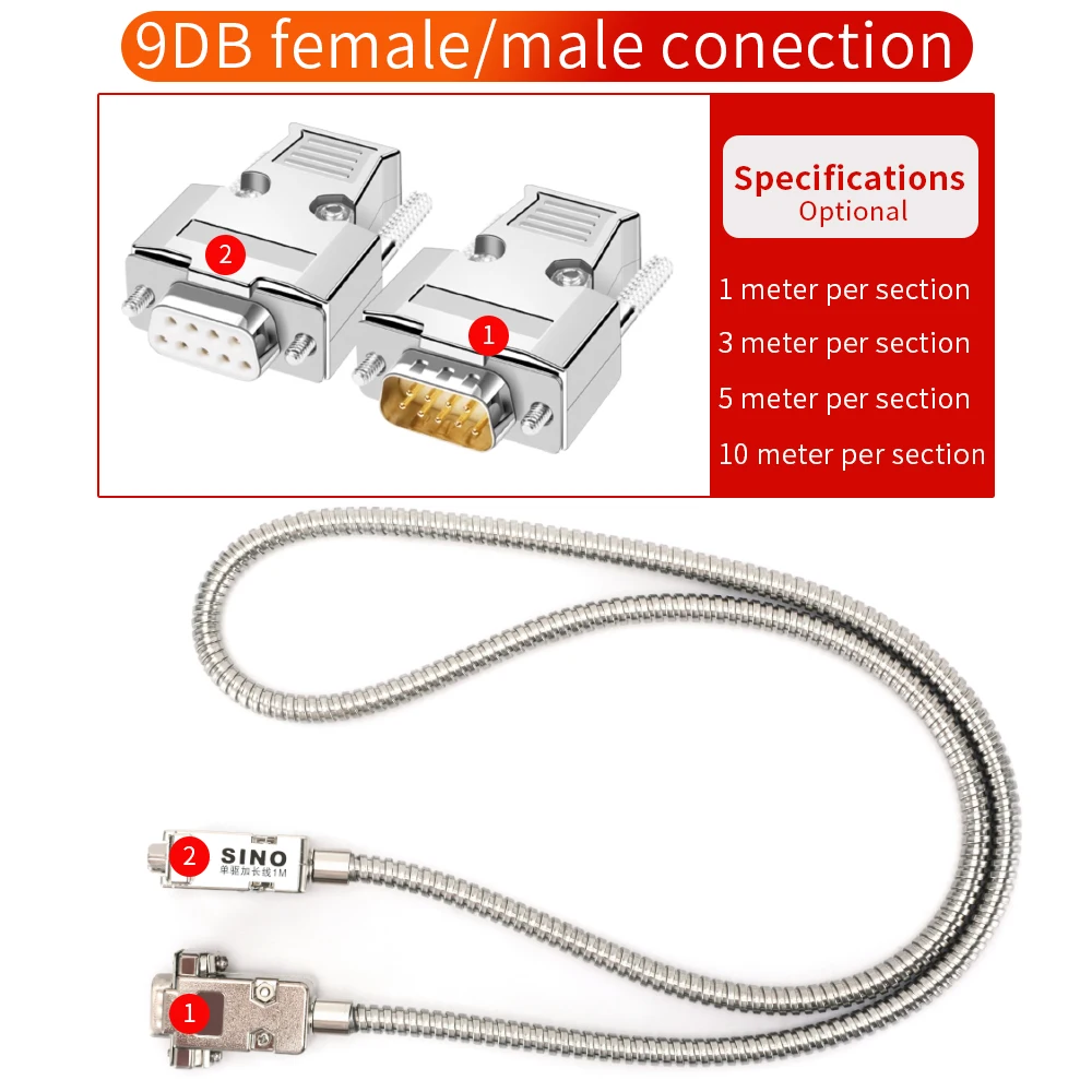 Фото Кабель линейной шкалы DRO Сигнальный кабель TTL для линейного энкодера Sinpo Easson 9DB Pin 4-проводной №2
