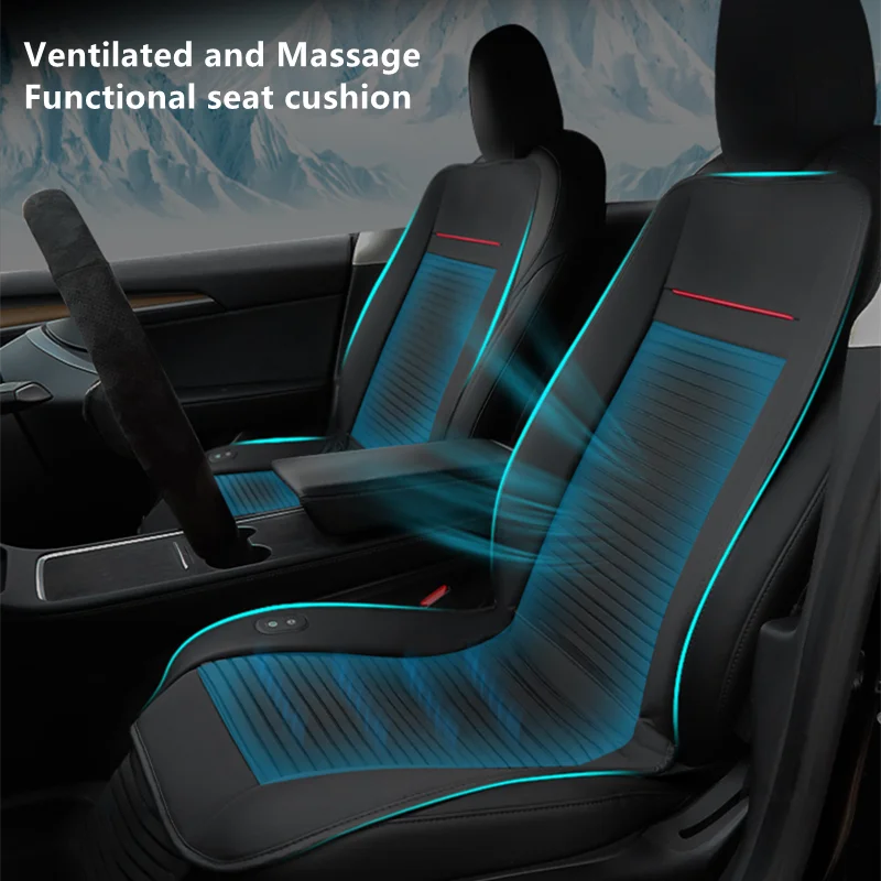 

1 Piece Car Seat Cushion for All Cars Automotive Adjustable Temperature Cooling Massage 12V Functional Ventilated Seat Cover