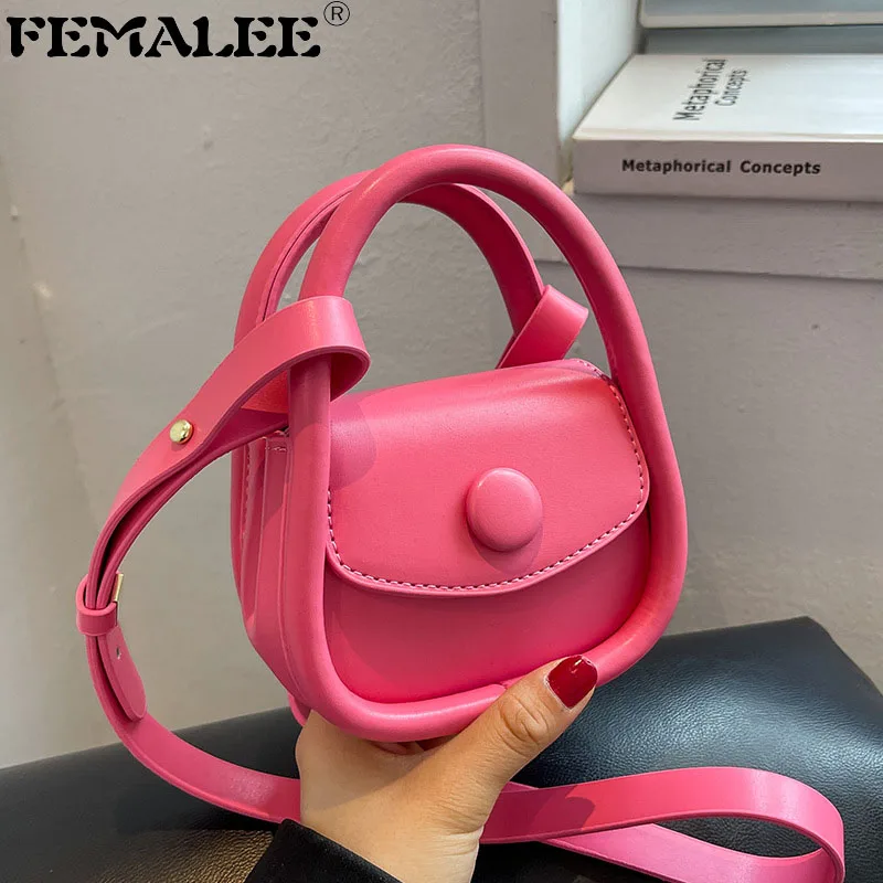 

Mini Small Ladies Candy Color Clutch Handle Purses Small 2022 Chunky Women Shoulder Messenger Bags Fashion Purses and Handbags