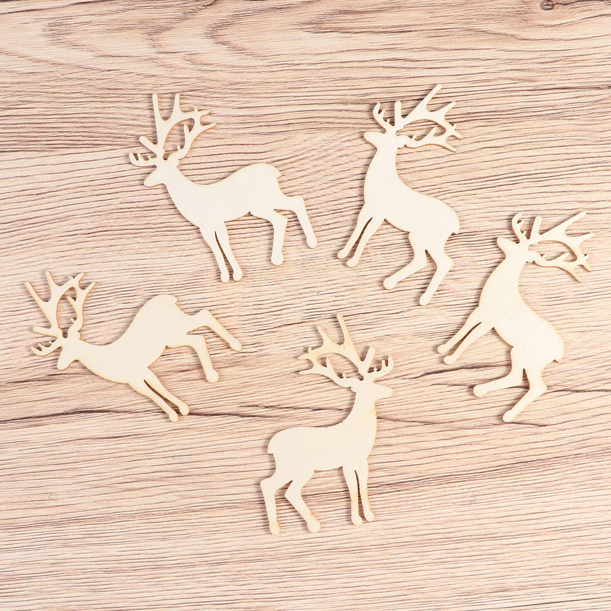 

Christmas Wood Wooden Reindeer Tree Ornaments Cutouts Slices Decorations Decoration Ornament Unfinished Tag Gift Deer Tags