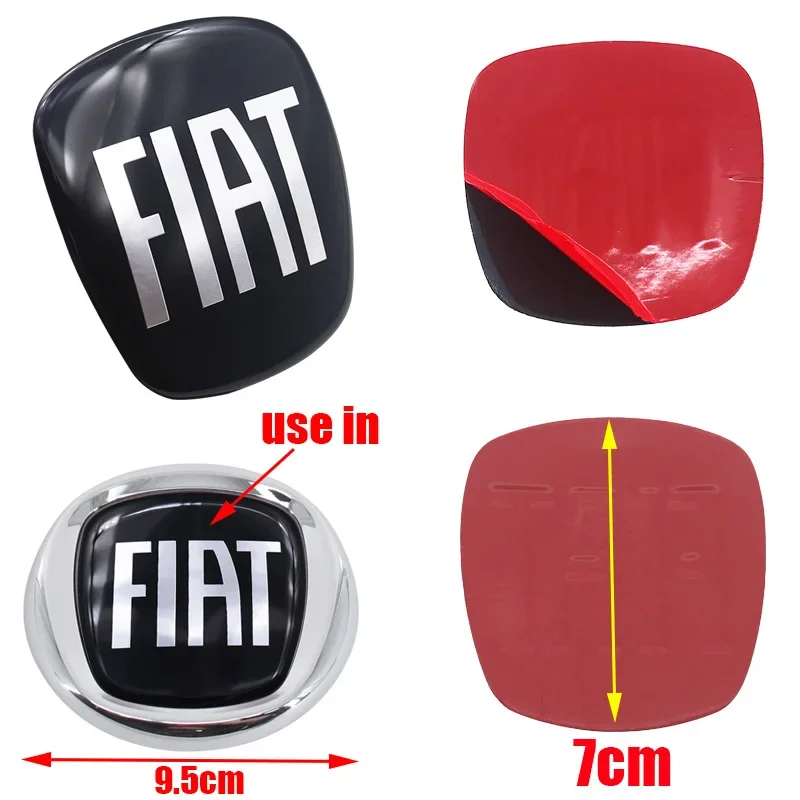 

CAR черный 7 см 7,5 см 9 см эпоксидная смола автомобиля передний логотип передняя решетка передний задний бампер задняя дверь багажник эмблема наклейка аксессуары для FIAT
