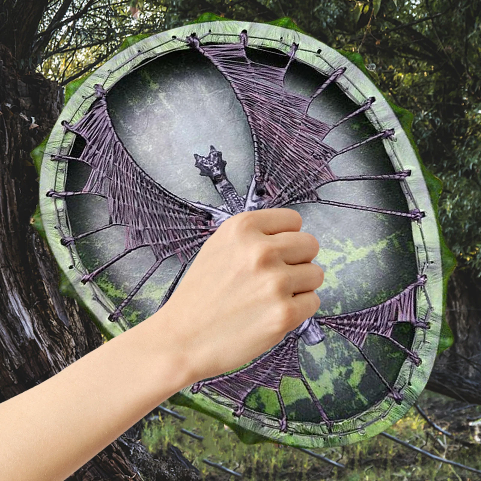 Продажа Барабан шамана 25 см, украшение «Древо жизни» ручной работы, барабан шамана, музыка в виде Сибирского духа с барабаном, барабан-Тик, украшение...