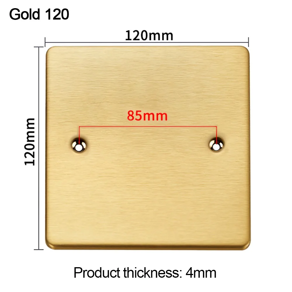 

Новая нижняя панель типа 86/120 из нержавеющей стали, золотистая, серебряная пустая панель, декоративная накладка
