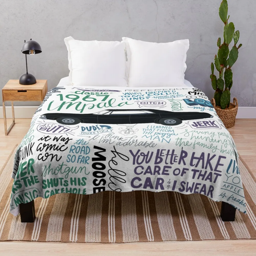 

Supernatural Throw Blanket giant sofa knit blanket thin blanket flannel