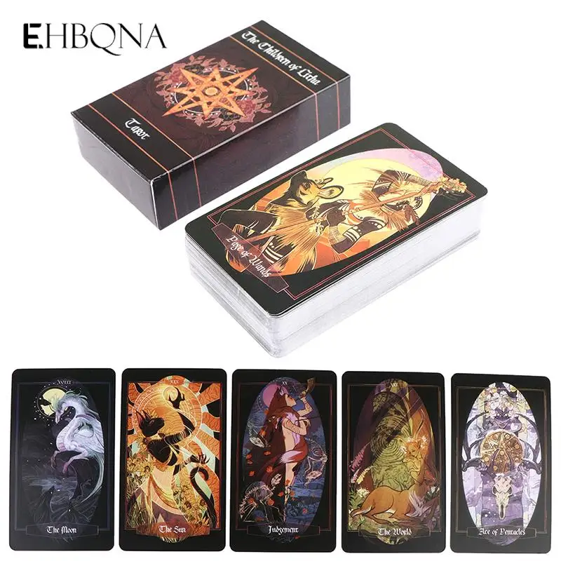 

78 Cards/box Children Of Litha Tarot Cards Prophecy Divination Deck Party Board Game Cards Full English Mysterious Edition