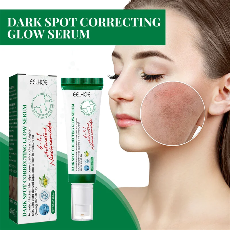 

EELHOE Dark Spot Correcting Glow Serum Fade Freckle Remove Pigment Melanin Brighten Essence Soothes Face Skin Care Cosmetic