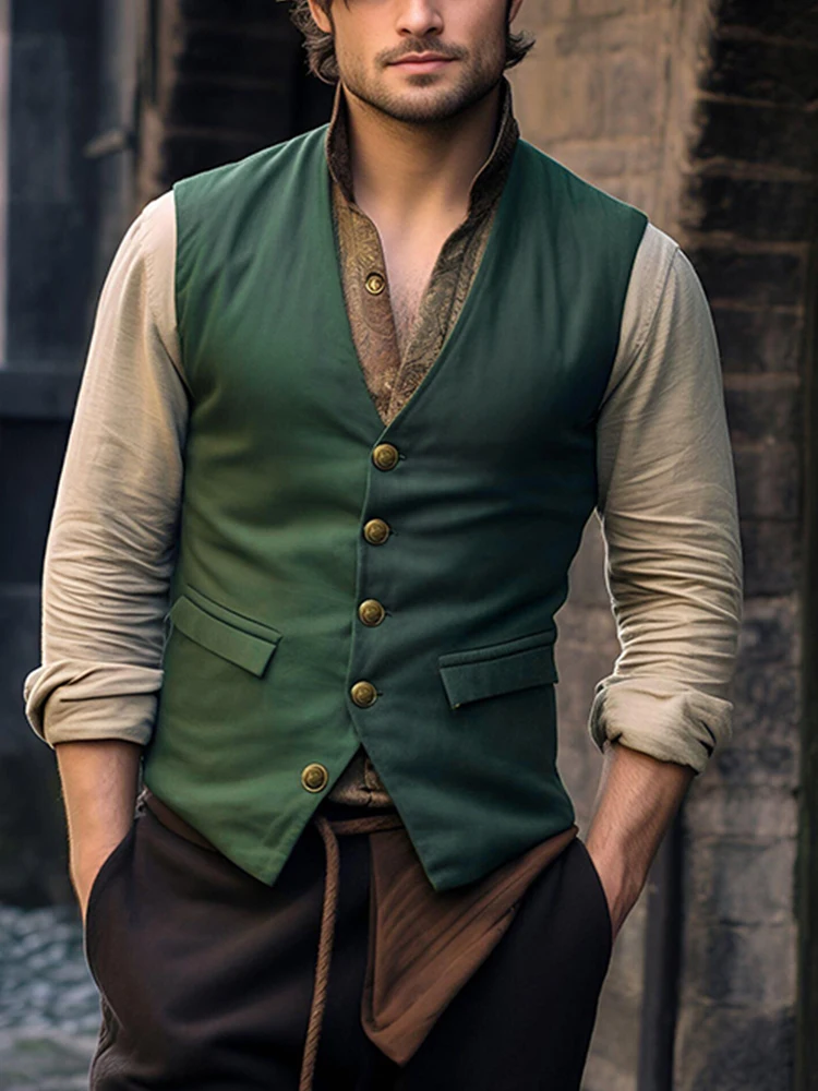 

Men's Solid Color Vest - Sleek, Stylish, and Versatile