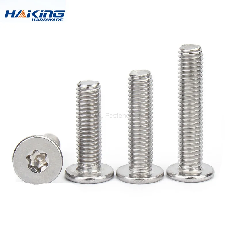 

5/50pcs M1.6 M2 M2.5 M3 M4 M5 M6 M8 304 Stainless Steel CM Six-Lobe Torx Ultra Thin Super Low Flat Wafer Head Screw Bolt