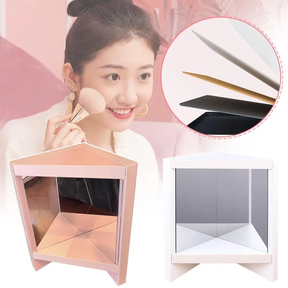 

Unique Non-Reversing Cosmetic Stand Mirror True Makeup Desk Vanity Mirror Mirror Rectangular Reflection