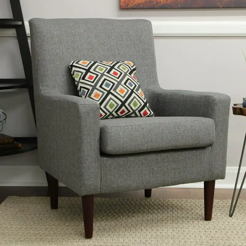 

Track Arm Emma Accent Chair in Gray Fabric
