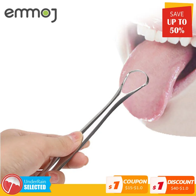

1PC Useful Tongue Scraper 403 Stainless Steel Oral Tongue Cleaner Mouth Brush Reusable Fresh Breath Maker